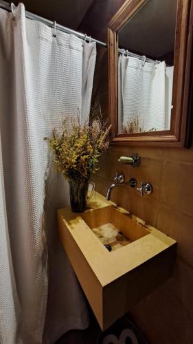 Koupelna v ubytování Refugio Natural en las Sierras de Cordoba