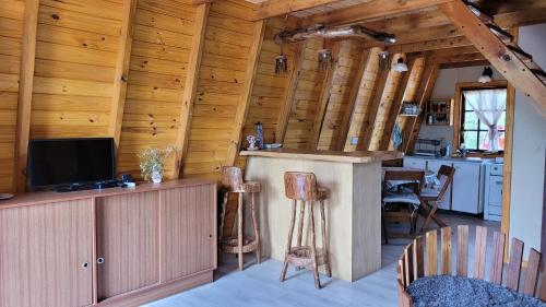 Køkken eller tekøkken på Cabañas Sacha Huasi