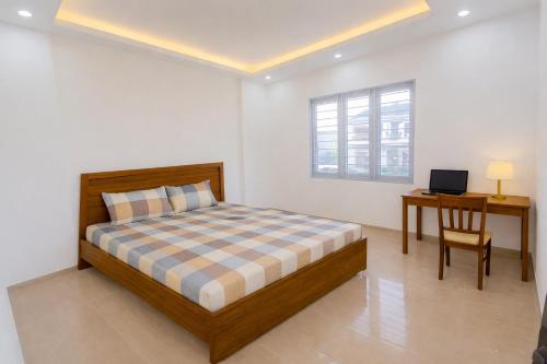 En eller flere senge i et værelse på Full house for foreigners for rent