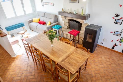 Posezení v ubytování gite Ti Benèze