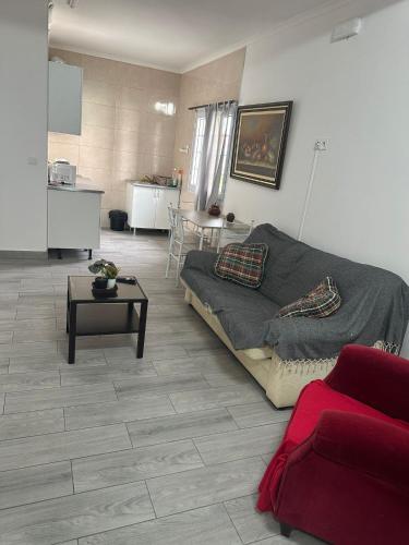 a living room with a couch and a table at Micaelense Guest House in Ponta Delgada