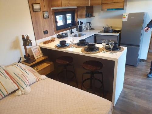 Nhà bếp/bếp nhỏ tại Refugio Cordillera