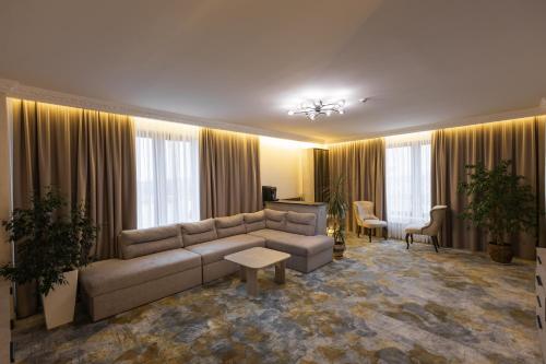 Χώρος καθιστικού στο Hotel France