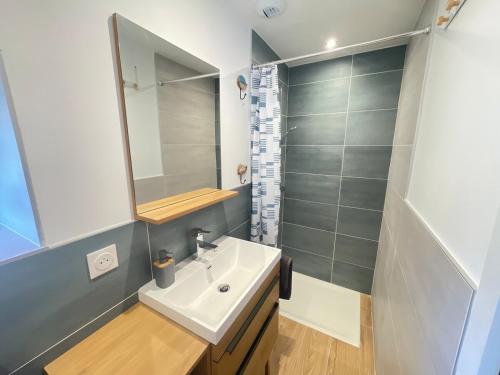 Koupelna v ubytování Lokorn - Chaleureux, parking, WiFi, 500m du centre