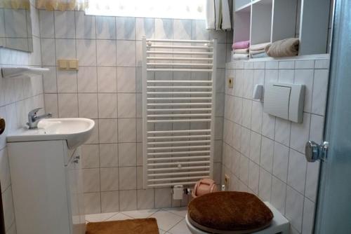 Koupelna v ubytování Ferienhaus im Grünen