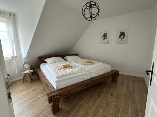 Postel nebo postele na pokoji v ubytování Exterhof