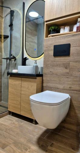 Et badeværelse på Ana and David's apartment