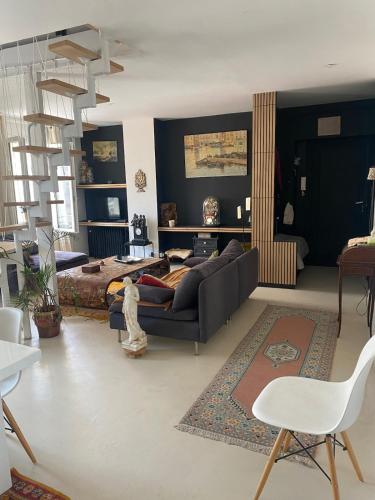 Posezení v ubytování T3 lumineux et moderne Plein centre, Gare et Tram à 50m