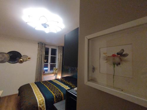 Ένα ή περισσότερα κρεβάτια σε δωμάτιο στο Bienvenue à Vinélys