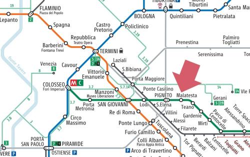 Semi-central room Eratostene - Metro straight to Colosseum!
