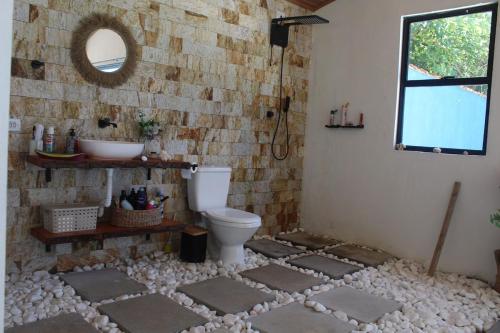 Phòng tắm tại Espaço Guaraú Peruíbe SP