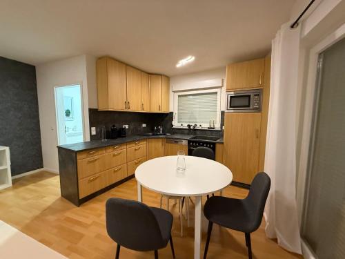 Køkken eller tekøkken på Ferienwohnung in der Innenstadt