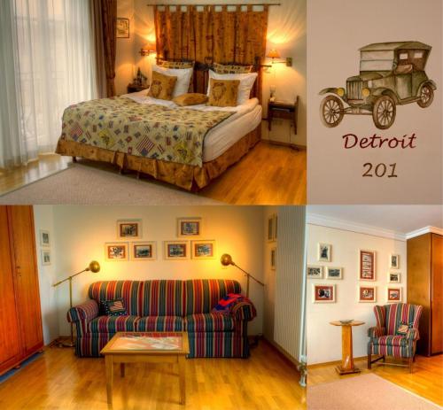Postel nebo postele na pokoji v ubytování Hotel Henry