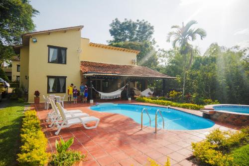 Swimmingpoolen hos eller tæt på Fincas Panaca Casa Herrería 19