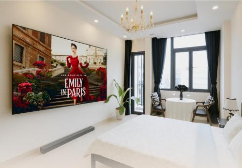 Posezení v ubytování The Writeriana de Lumière