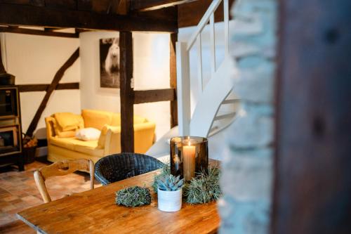 Un pat sau paturi într-o cameră la HofZeit2