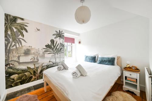 Postel nebo postele na pokoji v ubytování Stylish 3-Bed Home Close to Stansted Airport