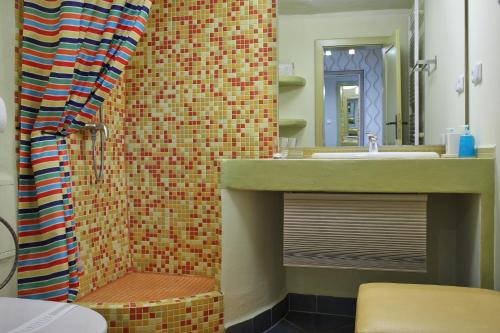 Koupelna v ubytování Apartmány Milenium
