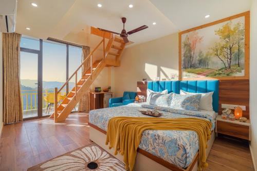 Χώρος καθιστικού στο Hillshades 3-BHK With Sit-out Area, Shared Pool, Restaurant, Game Zone and Scenic Hill Views