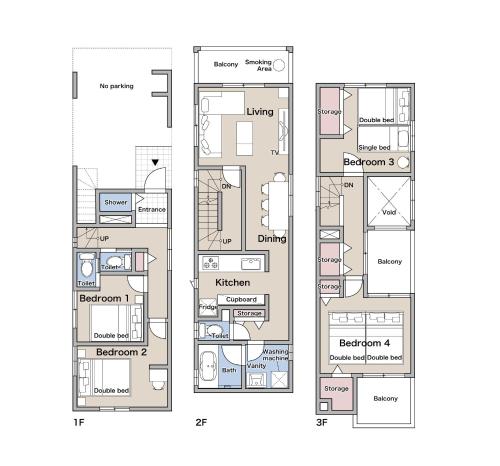 Κάτοψη του 4LDK Skytree Retreat