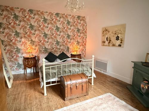 Postel nebo postele na pokoji v ubytování Gîte - Le Pied des Remparts