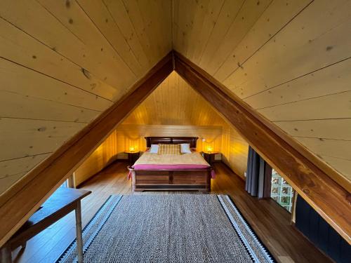 Giường trong phòng chung tại L'Atelier Cosy & moderne, terrasse près nature