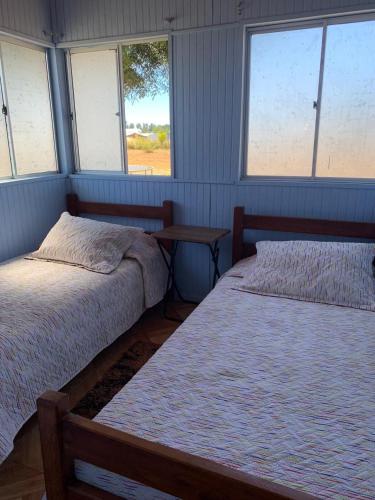 Postel nebo postele na pokoji v ubytování Hermosa casa en Quillón