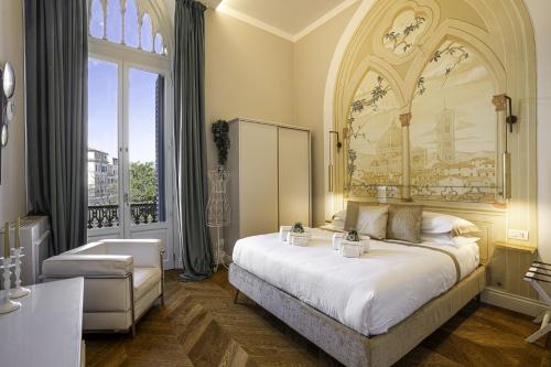 Postel nebo postele na pokoji v ubytování Stile Comfort per Coppie e Famiglie