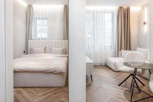 Llit o llits en una habitació de Memel House