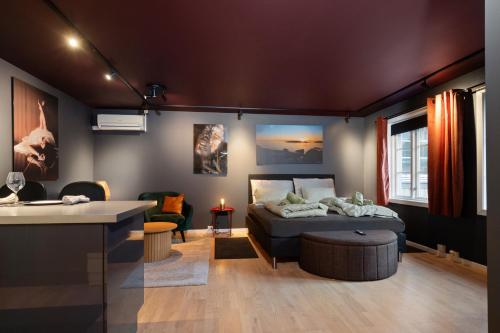 Et opholdsområde på Premium House Øvre Langgate 27