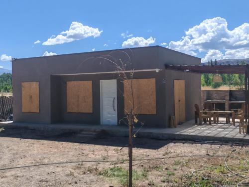 Bygningen som feriehuset ligger i