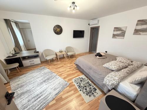 Posezení v ubytování Cameră dublă Suceava