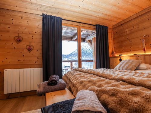 Giường trong phòng chung tại Chalet Cerf Blanc