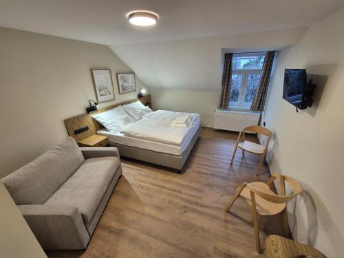 Postel nebo postele na pokoji v ubytování Penzion a restaurace Vtelenka