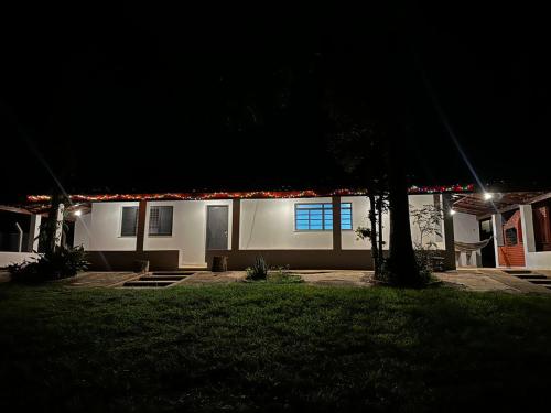 Bygningen som feriehuset ligger i