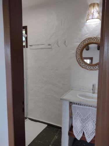 Koupelna v ubytování Aucari Chalés