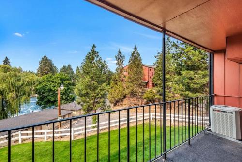 a view from the balcony of a house at Riverfront Condo-No Better Place in Bend in Bend