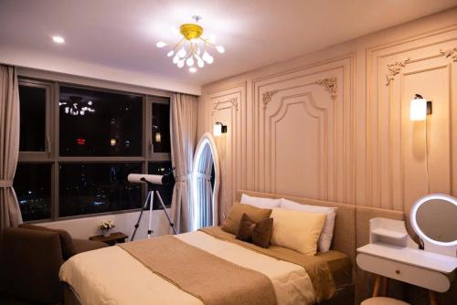 Posezení v ubytování Sea Blooming - The Sóng Vũng Tàu - Gần Biển, Miễn Phí Hồ Bơi, Sauna, Gym