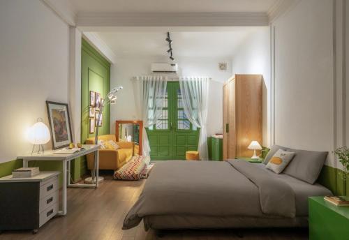 Postel nebo postele na pokoji v ubytování La paix homestay