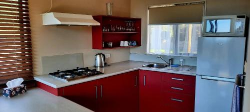 Køkken eller tekøkken på Cedar Cottage