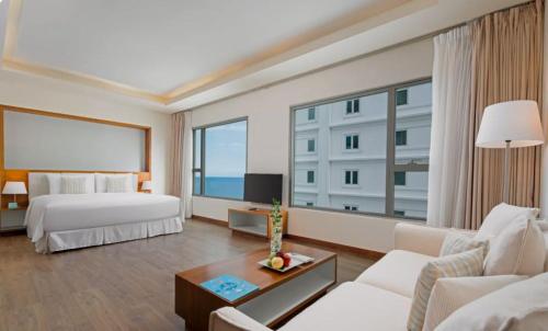 Postel nebo postele na pokoji v ubytování Da nang seaview ALC apartment