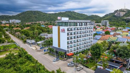 an aerial view of a building in a city at UR The Private Huahin in Hua Hin