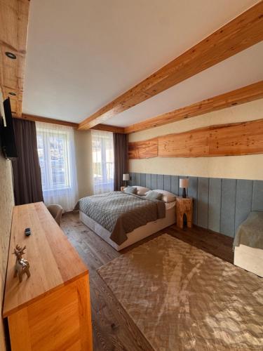 Postel nebo postele na pokoji v ubytování Wellness Penzion Zora Family