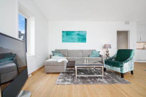 Ruang duduk di Wright Apartments - Sørenga