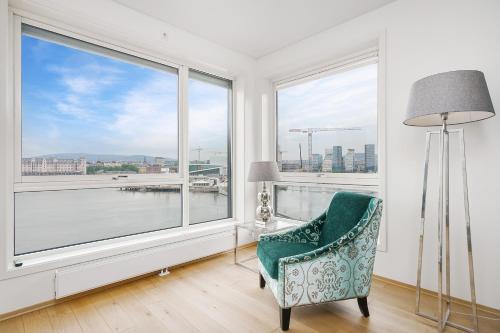 Ruang duduk di Wright Apartments - Sørenga