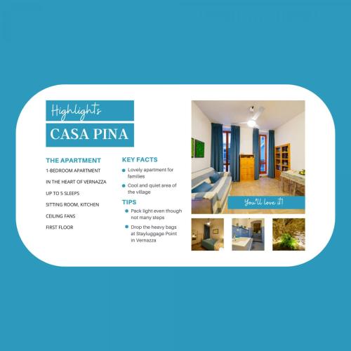 a screenshot of the casa prima piya website at Casa Pina Family Apartment in Vernazza