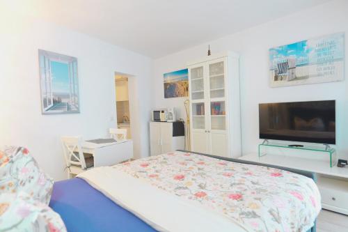 En eller flere senge i et værelse på Seehütte 004