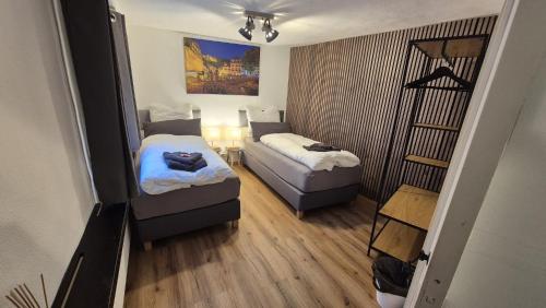 Postel nebo postele na pokoji v ubytování Haus Leopold