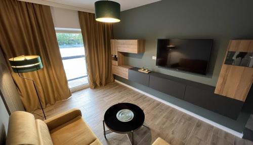 Køkken eller tekøkken på Apartamenty TBG Tarnobrzeg