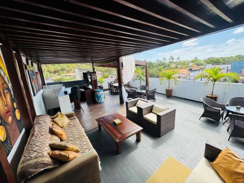 Χώρος καθιστικού στο Residence Pipa Beach